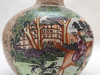 Chinese guangzhou export porcelain vase with hunting scene - european market - (early 20th century) - afbeelding 13 van  34