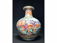 Chinese guangzhou export porcelain vase with hunting scene - european market - (early 20th century) - afbeelding 15 van  34