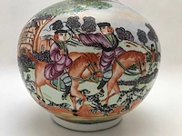 Chinese guangzhou export porcelain vase with hunting scene - european market - (early 20th century) - afbeelding 12 van  34