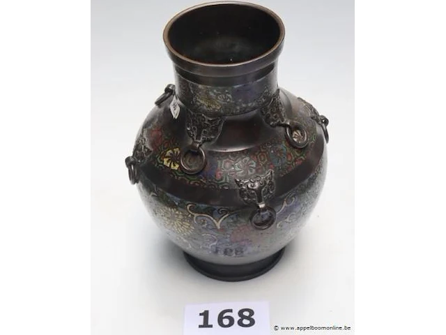 Chinese ijzeren vaas h 32cm - afbeelding 1 van  3