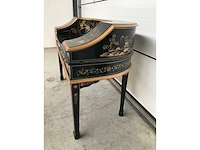 Chinese lacquerware black gold desk with chair - afbeelding 2 van  31