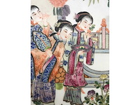 Chinese porcelain tile in beautiful frame. - afbeelding 10 van  14