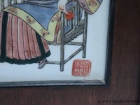 Chinese tegel ingekaderd, 50x36 - afbeelding 3 van  4