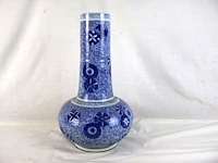 Chinese vaas blauw en wit porselein - afbeelding 1 van  3