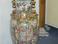 Chinese vaas bloemenmotief 78x34cm - afbeelding 3 van  6
