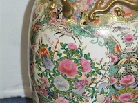 Chinese vaas bloemenmotief 78x34cm - afbeelding 4 van  6