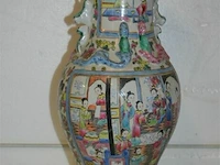 Chinese vaas h= 45cm(vogels en salamanders) - afbeelding 1 van  3