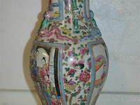 Chinese vaas h= 45cm(vogels en salamanders) - afbeelding 2 van  3