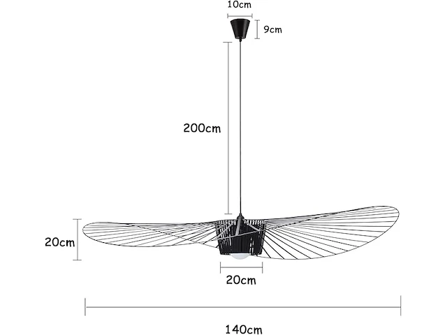 Chnb® vertigo lamp zwart (140 cm) - afbeelding 2 van  3