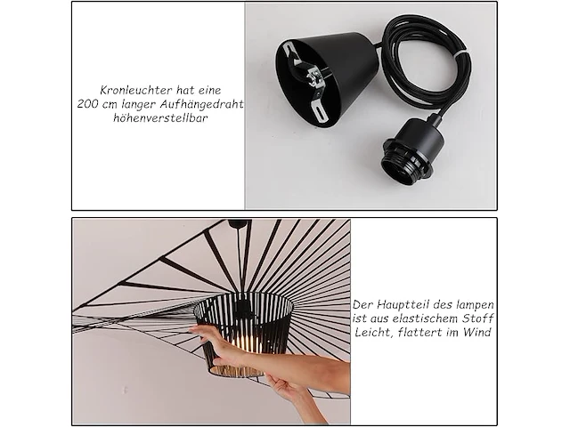 Chnb® vertigo lamp zwart (140 cm) - afbeelding 3 van  3