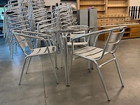 Chroom - alutafel met 3 stoelen - afbeelding 2 van  4
