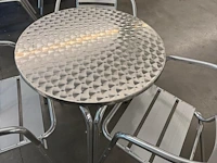 Chroom - alutafel met 3 stoelen - afbeelding 3 van  4
