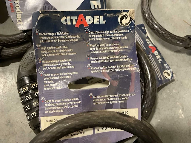 Cijfersloten met staalkabel - afbeelding 3 van  3
