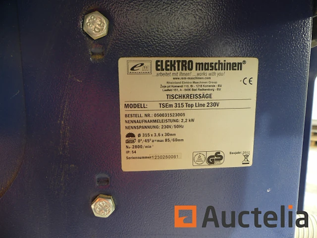 Cirkelzaag elektro maschinen tsem315 top lione - afbeelding 4 van  11