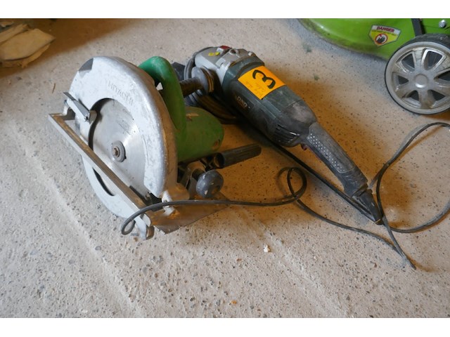 Cirkelzaag hitachi + haakse slijper propower - afbeelding 1 van  4