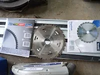 Cirkelzaag scheppach pl55 met extra zaagmessen en gelijders, stofzuiger scheppach hd2p - afbeelding 9 van  13