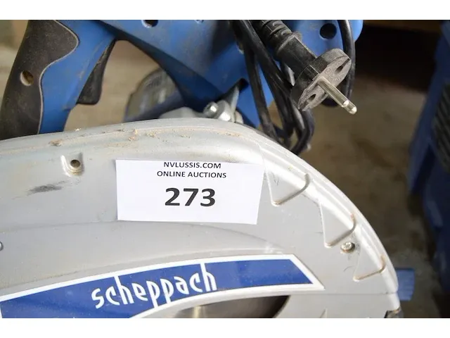 Cirkelzaag scheppach pl55 met extra zaagmessen en gelijders, stofzuiger scheppach hd2p - afbeelding 10 van  13
