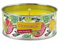 Citronella kaarsen 165gr 4,5*10cm mix 48 stuks