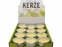 Citronella kaarsen in zinken pot 6*6cm 48 stuks