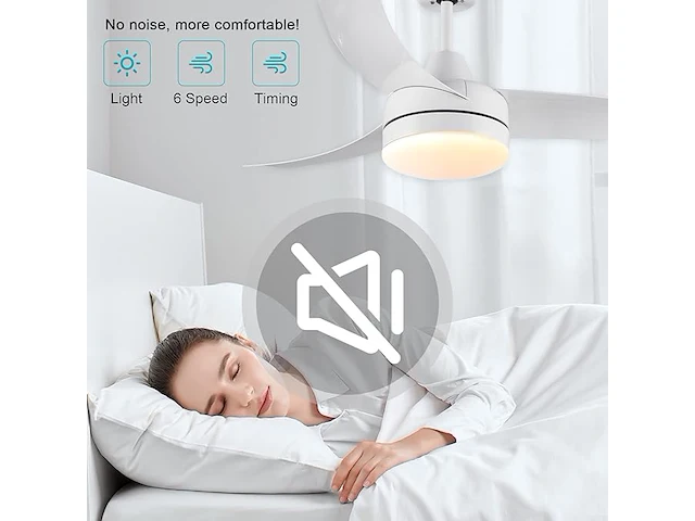 Cjoy plafondventilator (132 cm) - afbeelding 2 van  5