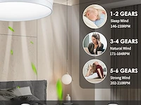Cjoy plafondventilator met licht (107 cm) - afbeelding 5 van  7