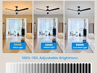 Cjoy plafondventilator met licht (132 cm) - afbeelding 6 van  6