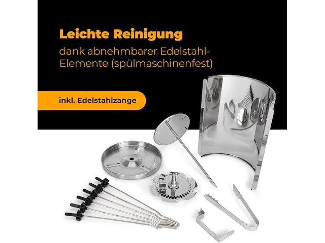 Clatronic dvg 3686 - verticale multi grill - gyrosgrill - kebabgrill - afbeelding 5 van  8