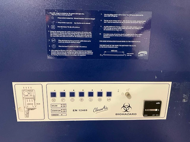 Clean air en12469 bioveiligheidskast - afbeelding 5 van  7