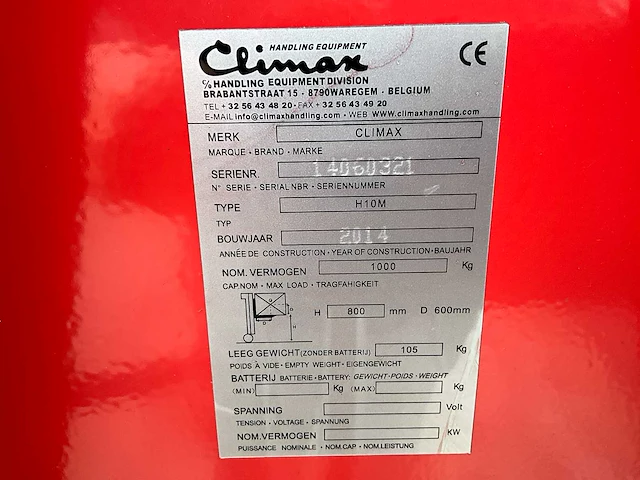 Climax h10m schaartranspalet - afbeelding 4 van  4