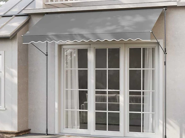 Clip-on luifel - 300 x 120 cm - grijs (x2) - afbeelding 1 van  6