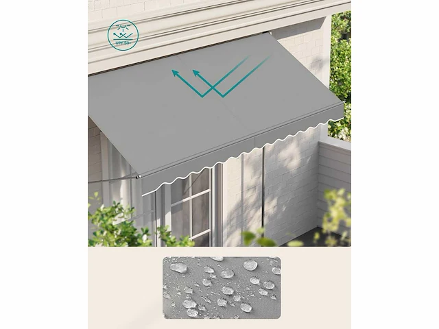 Clip-on luifel - 300 x 120 cm - grijs (x2) - afbeelding 3 van  6