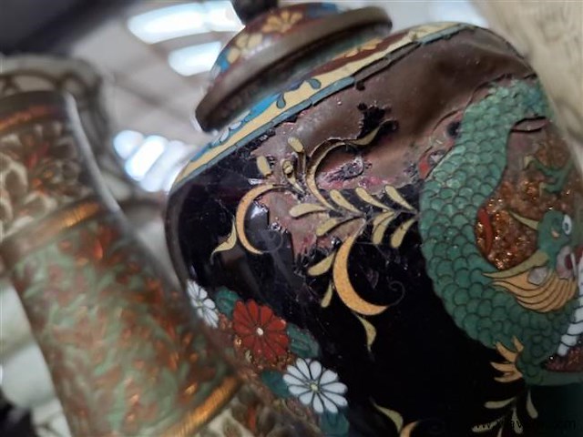 Cloisonnévaasjes - afbeelding 2 van  3