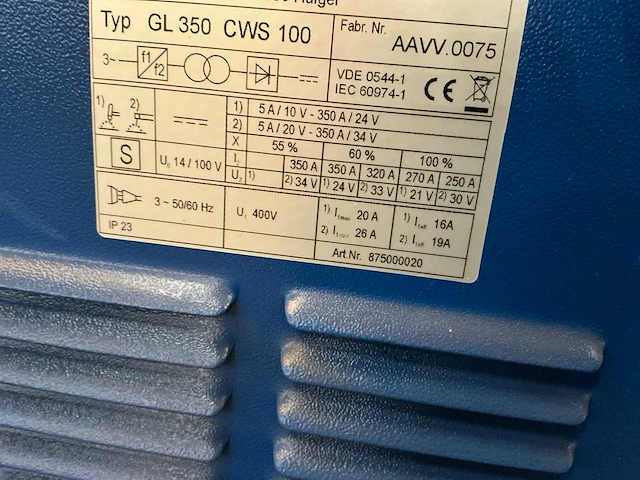 Cloos gl350 cws100 tig-lasmachine - afbeelding 3 van  13