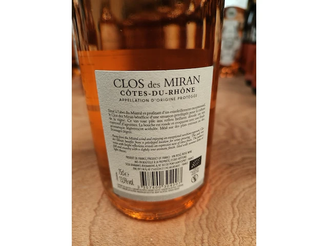 Clos des miran côtes-du-rhône rosé 2021 13;5% - afbeelding 3 van  3