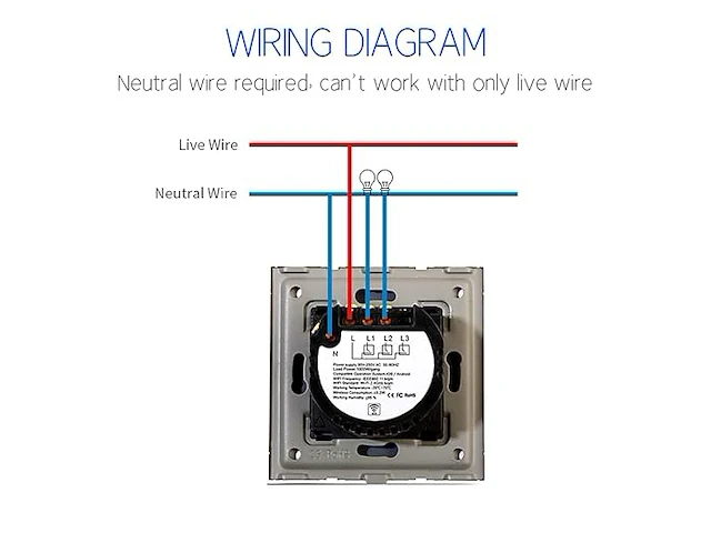 Cnbingo wifi/wlan-lichtschakelaar (2-pack) - afbeelding 2 van  6