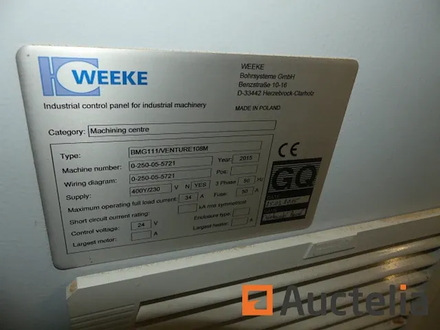 Cnc bewerkingscentrum weeke venture 108m - afbeelding 16 van  25