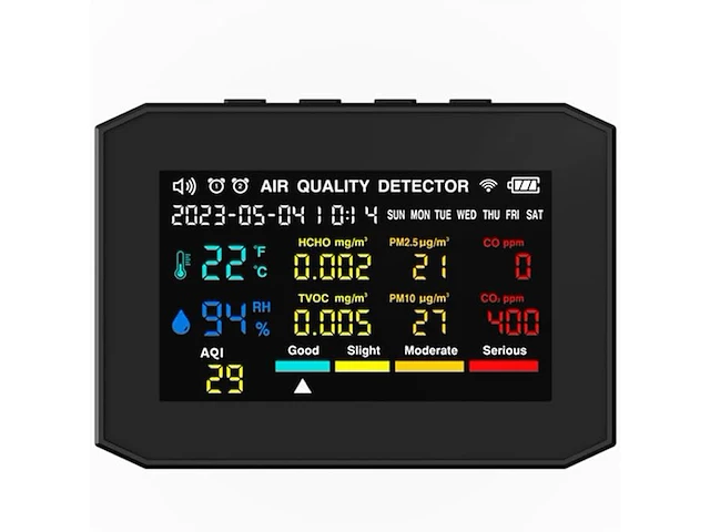 Co2-meter, 2500 mah co2-melder, luchtkwaliteitsmeter - afbeelding 1 van  4