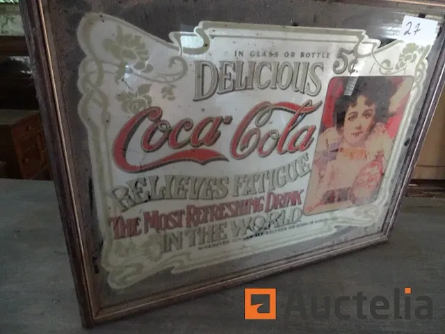 Coca cola decoratieve spiegel - afbeelding 1 van  5