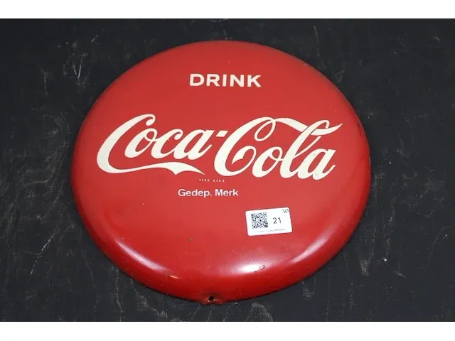 Coca cola reclame metaal - afbeelding 1 van  3