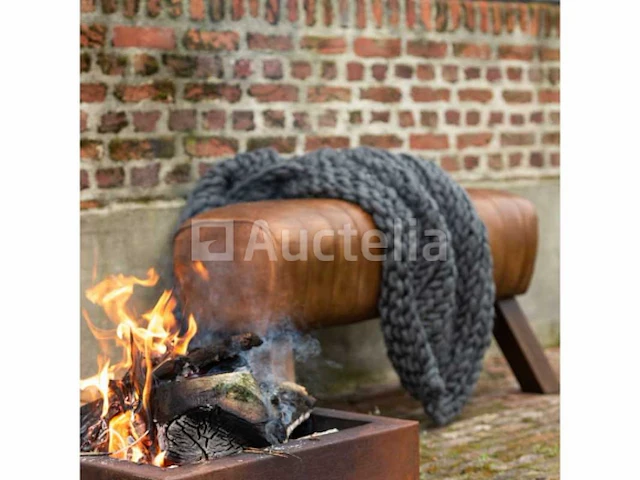 Cognac lederen halterbank, nieuw verpakt - afbeelding 1 van  2