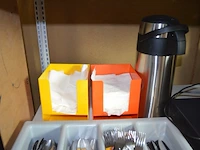 Coin sorter euro 0128582, kassa geldlade, thermosfles, pcv bak met bestek, pvc mora serviette en vorken dispenser - afbeelding 8 van  9