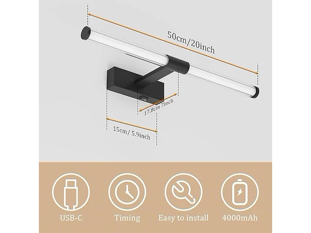 Coinmit draadloze led-fotolamp (50 cm) - afbeelding 2 van  4