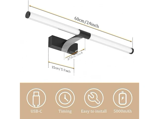 Coinmit draadloze led-fotolamp (60 cm) - afbeelding 3 van  5