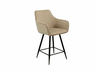 Colenis - alyssa barstoel - set van 4 - beige - velvet - design