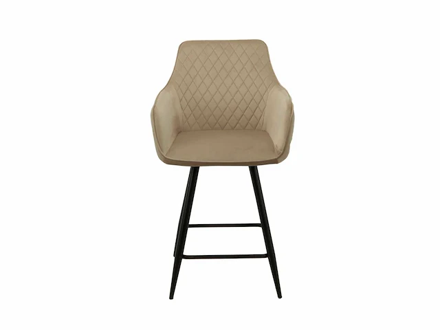 Colenis - alyssa barstoel - set van 4 - beige - velvet - design - afbeelding 5 van  5