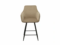 Colenis - alyssa barstoel - set van 4 - beige - velvet - design - afbeelding 5 van  5