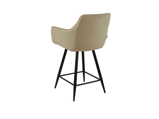 Colenis - alyssa barstoel - set van 4 - beige - velvet - design - afbeelding 3 van  5