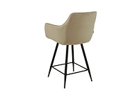 Colenis - alyssa barstoel - set van 4 - beige - velvet - design - afbeelding 3 van  5
