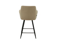 Colenis - alyssa barstoel - set van 4 - beige - velvet - design - afbeelding 4 van  5