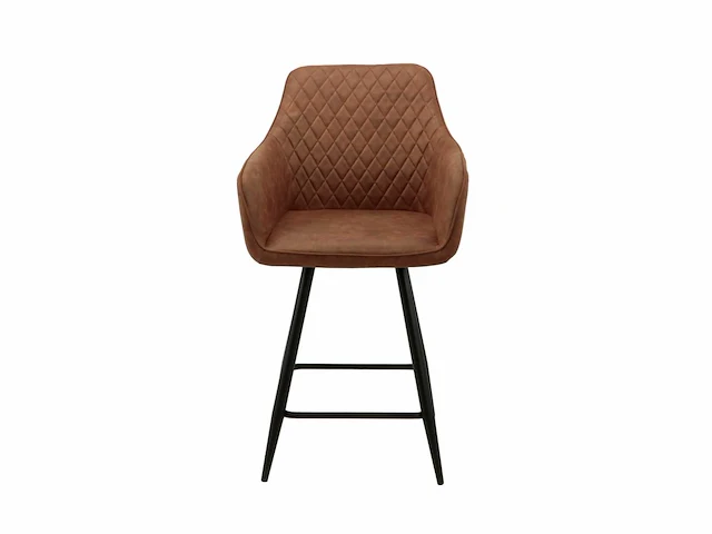 Colenis - alyssa barstoel - set van 4 - cognac - microfiber stof - design - afbeelding 2 van  5